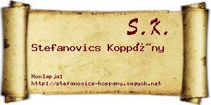 Stefanovics Koppány névjegykártya
